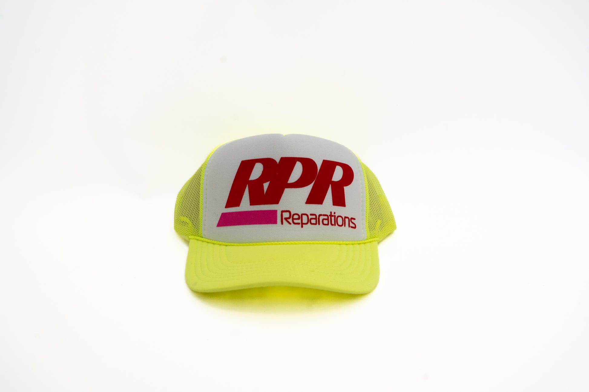 neon yellow trucker hat

RPR Reparations mesh cap

magenta underline hat

highlighter yellow snapback

bold color RPR hat

red logo mesh hat

statement trucker cap

unisex yellow trucker

RPR streetwear

bright yellow foam front hat