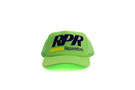neon green trucker hat

RPR logo cap

unisex snapback hat

mesh back trucker cap

foam front cap

bold streetwear hat

statement trucker hat

lightweight summer cap

adjustable snapback

high visibility hat
