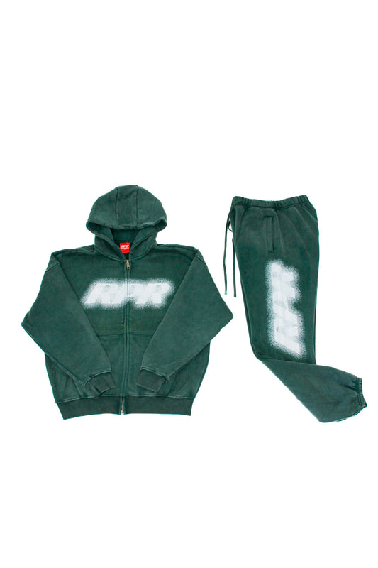 FADED GREEN RPR SPRAY LOGO TRACKSUIT