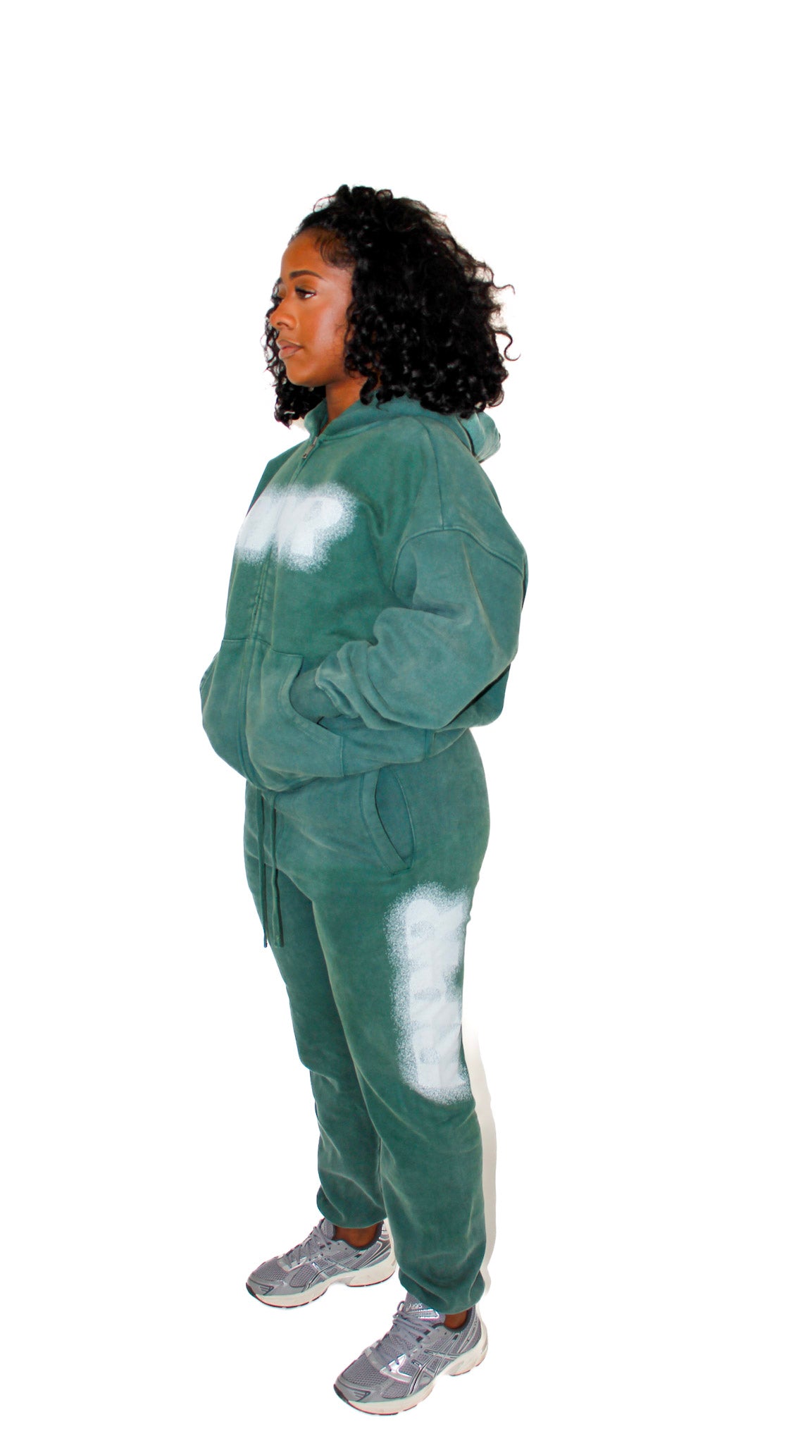 FADED GREEN RPR SPRAY LOGO TRACKSUIT