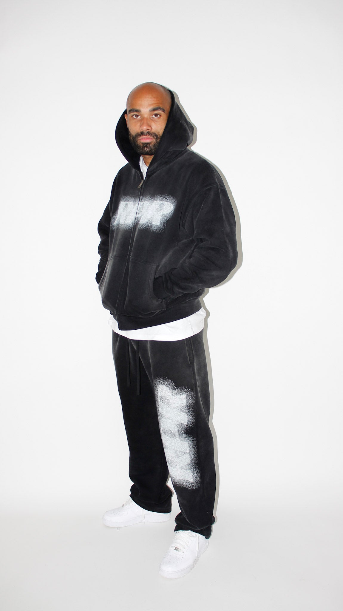 FADED BLACK RPR SPRAY LOGO TRACKSUIT