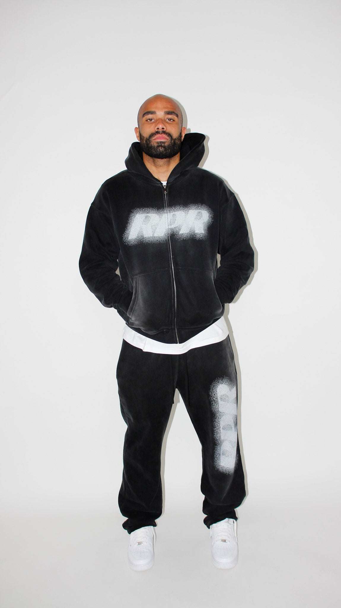 FADED BLACK RPR SPRAY LOGO TRACKSUIT