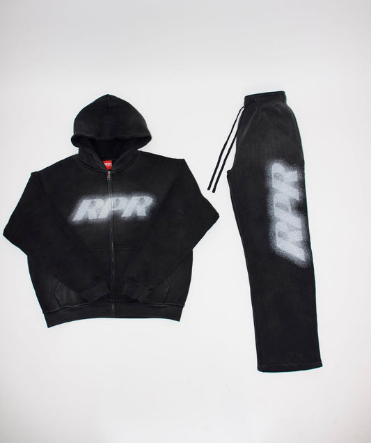 FADED BLACK RPR SPRAY LOGO TRACKSUIT