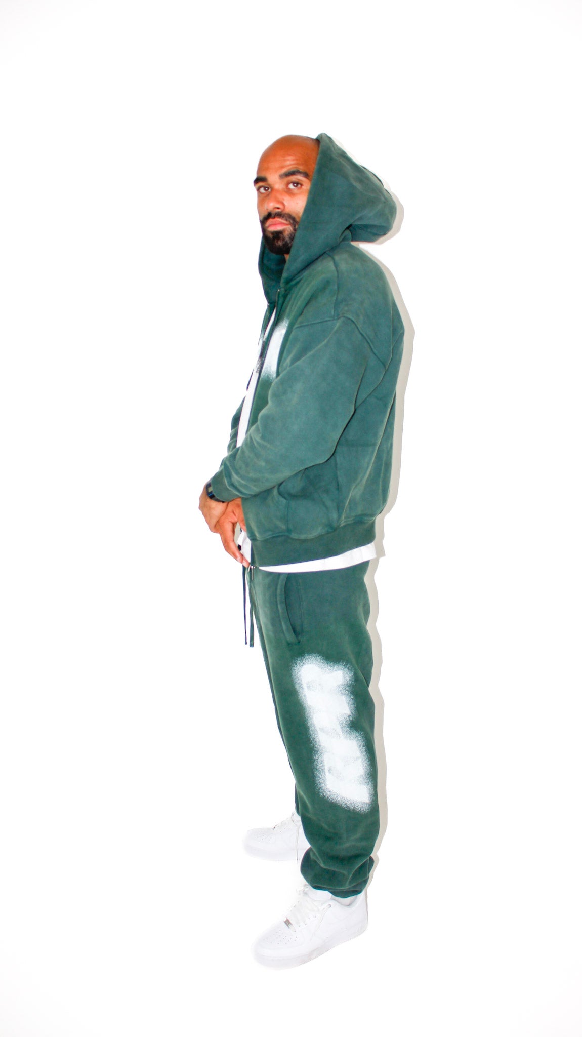 FADED GREEN RPR SPRAY LOGO TRACKSUIT